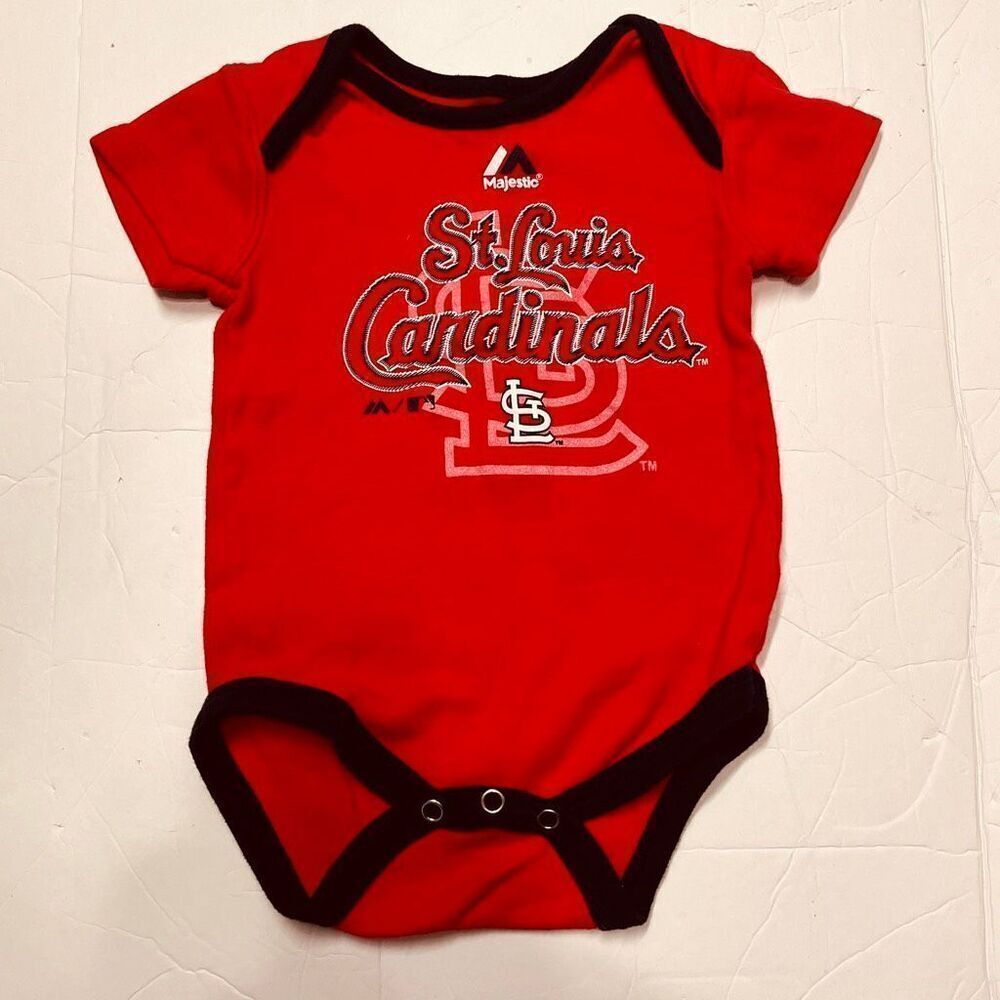 Majestic Saint Louis Cardinals Bodysuit Boys Size 6/9 Months